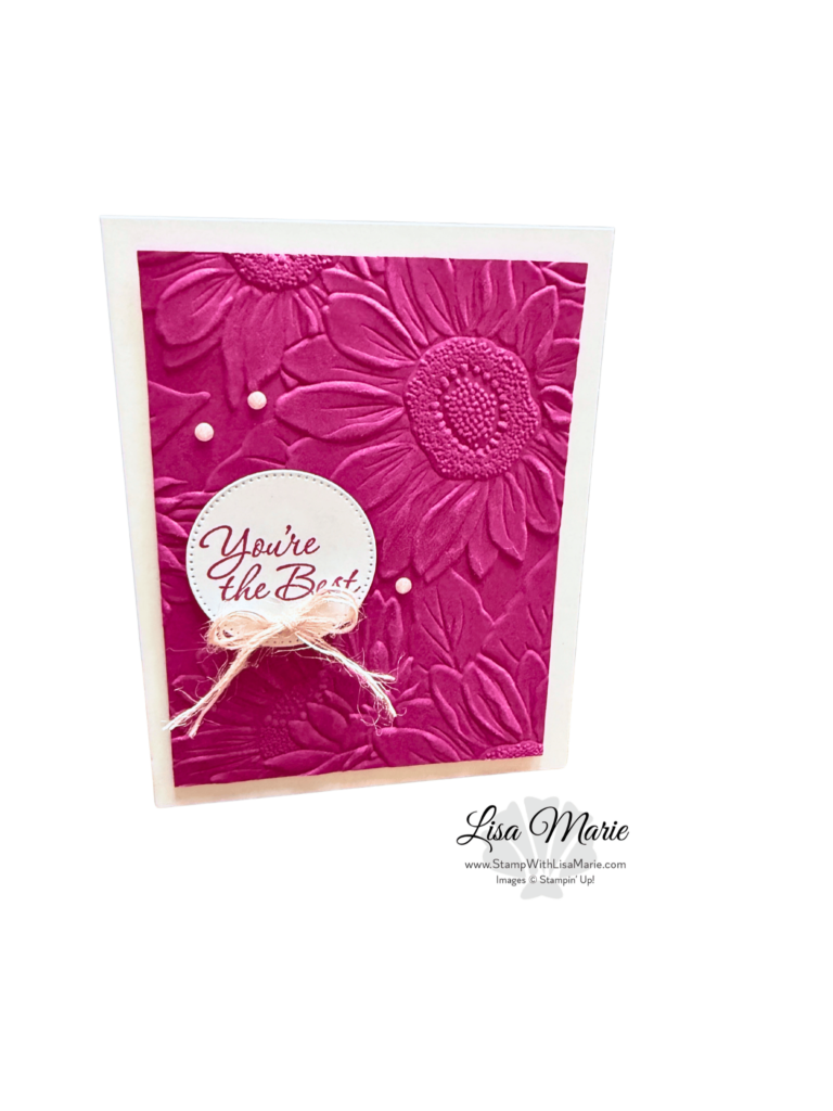 Sunflower 3D Embossing & Label Me Grateful